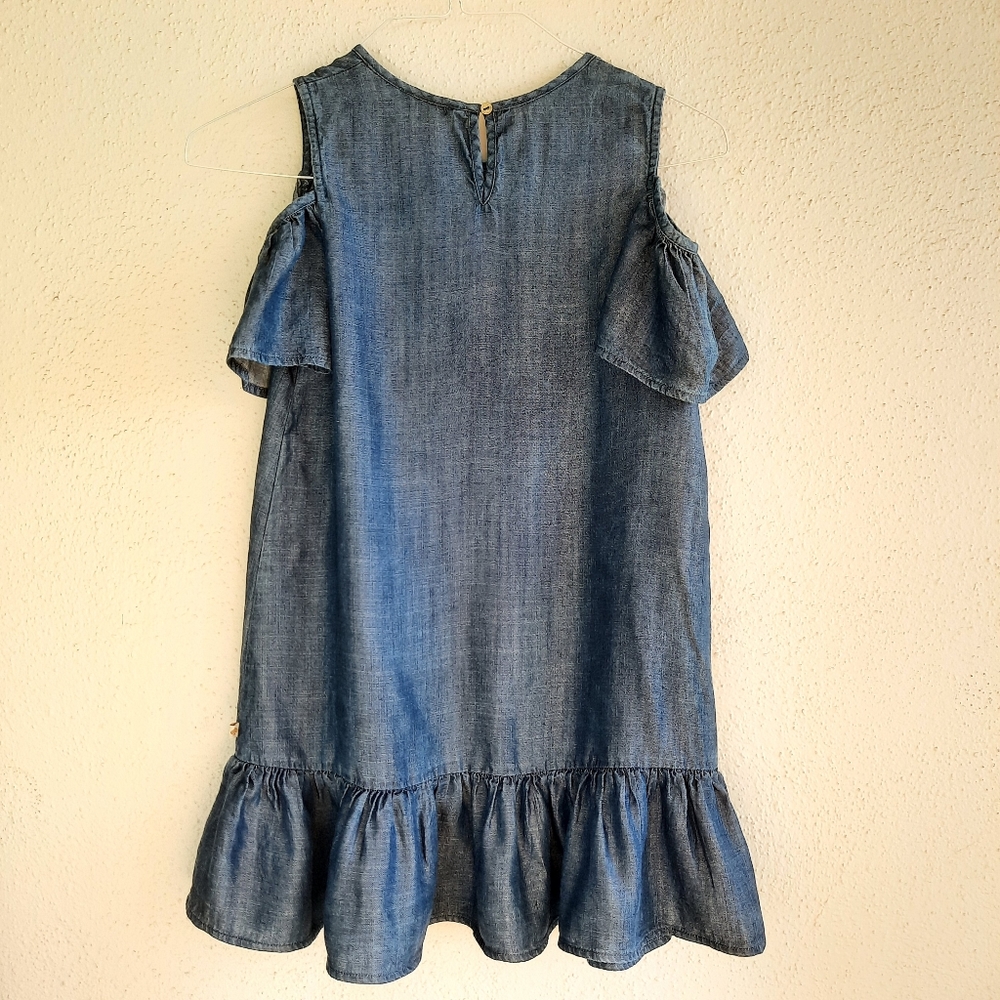 😁Kate Spade Skirt the Rules Jean Dress Cold Shoulder size 12 - Picture 2 of 6